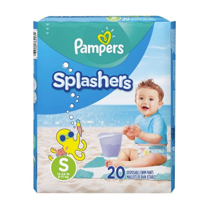 Pampers Splashers Disposable Swim Pants (Size S, 20 Count)