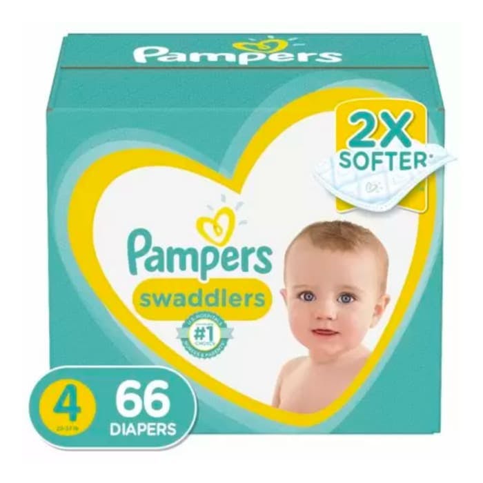 Pampers Swaddlers Diapers Super Pack (Size 4, 66 Count)