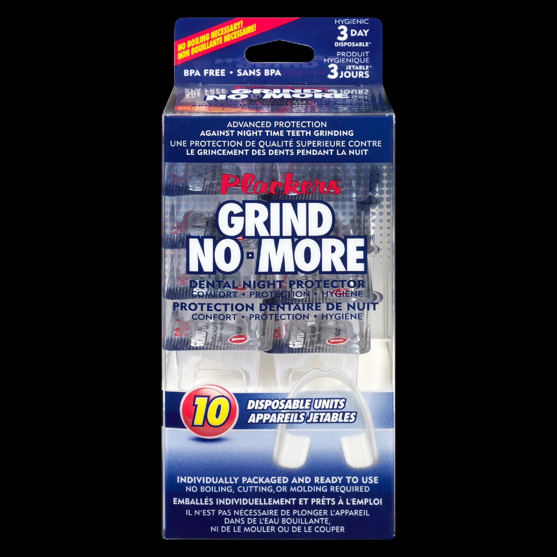 Plackers Grind No - More Dental Night Protector 10 Disposable Units