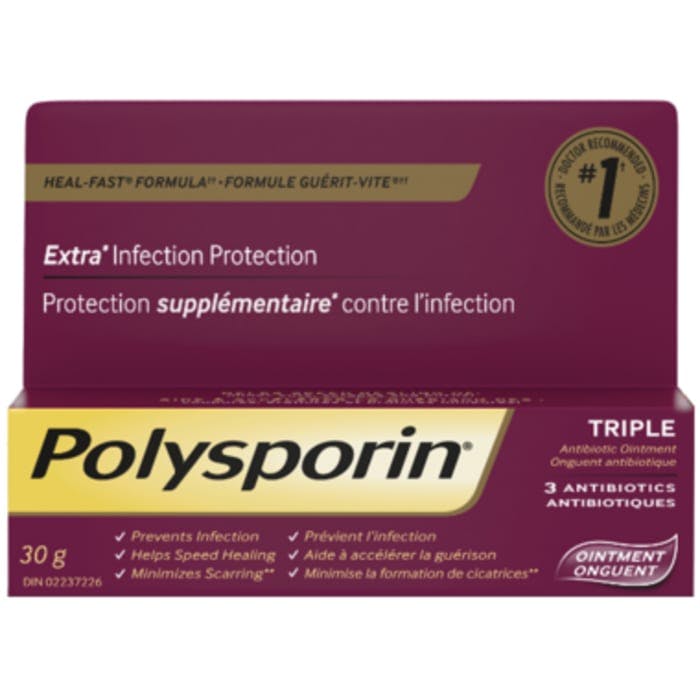 Polysporin Triple Antibiotic Ointment Heal Fast Formula 30g
