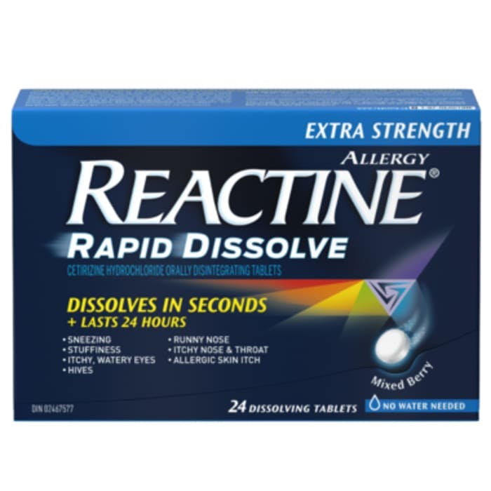 Reactine Extra Strength Rapid Dissolve 24 Tablets