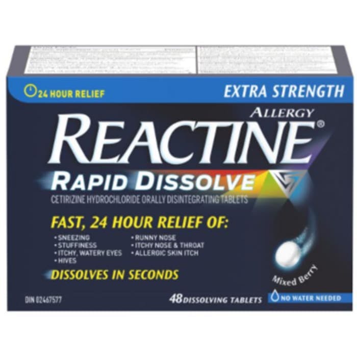 Reactine Extra Strength Rapid Dissolve 48 Tablets
