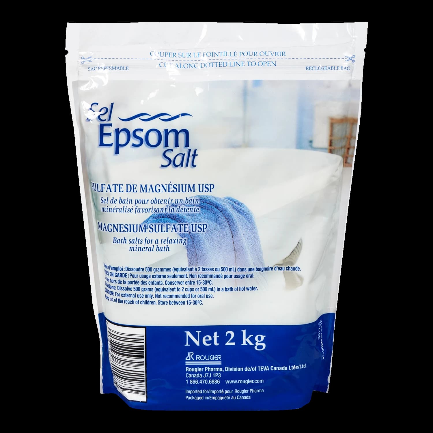 Rougier Epsom Salt Magnesium Sulfate USP 2 kg