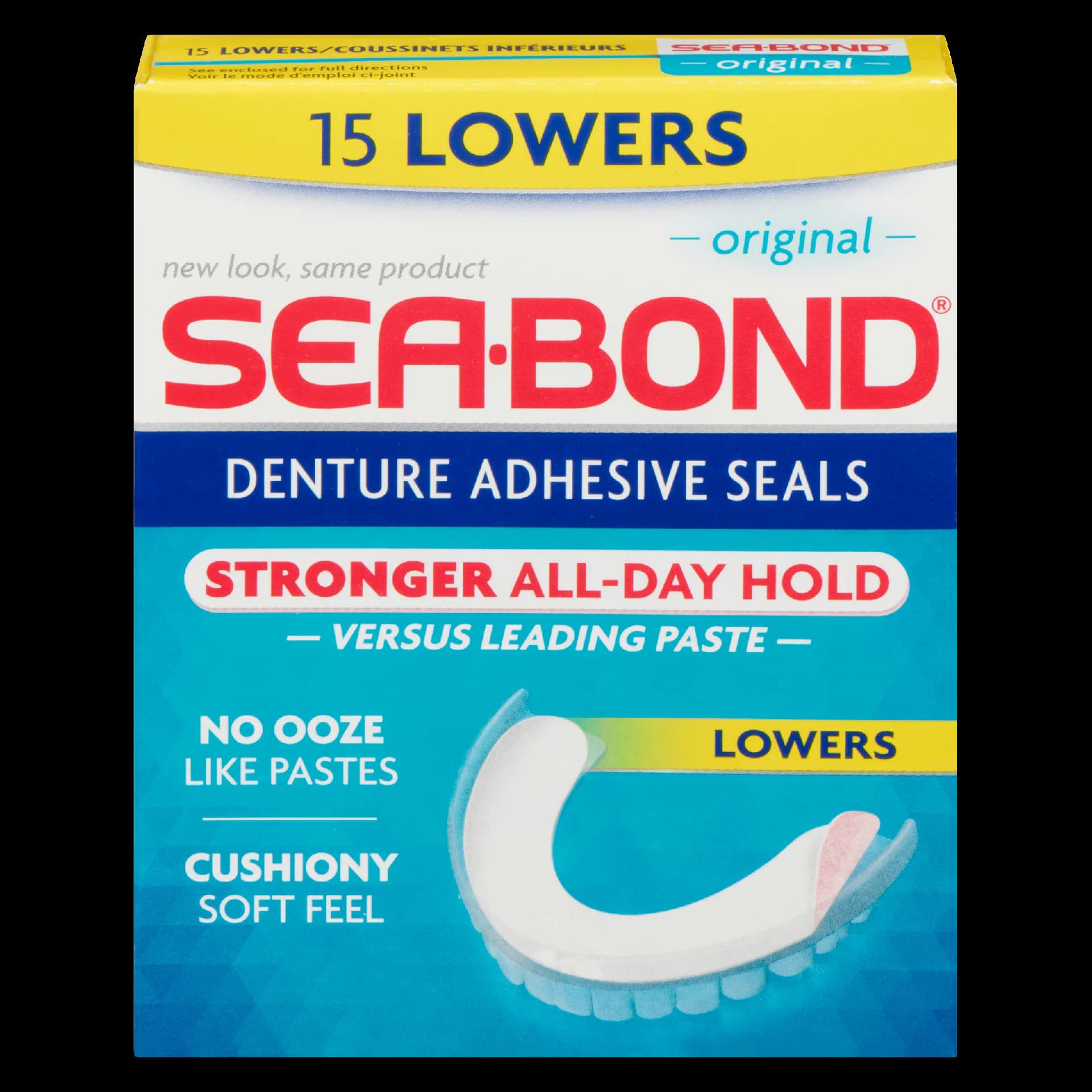 SeaBond Denture Adhesive Seals Original 15 Lowers