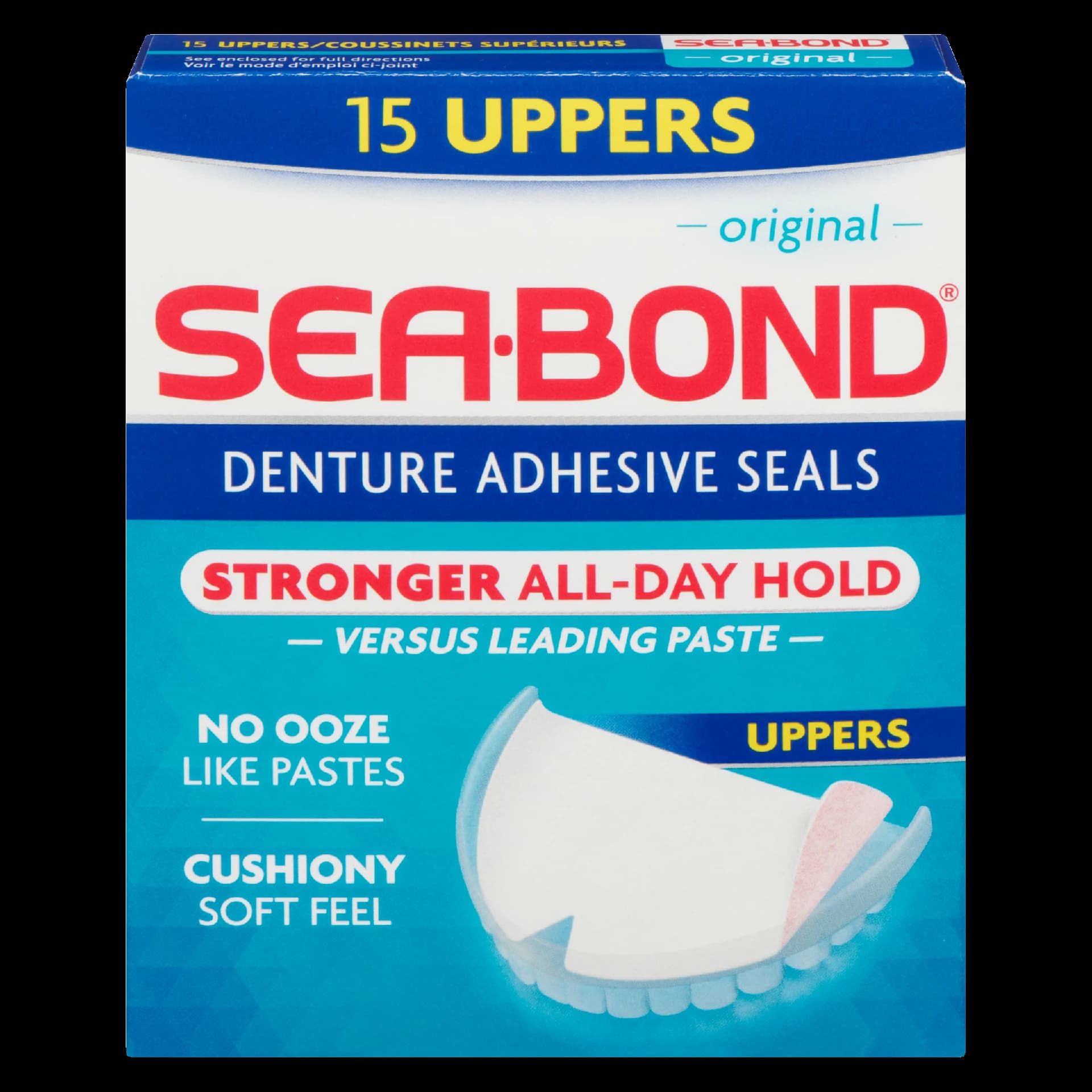SeaBond Denture Adhesive Seals Original 15 Uppers