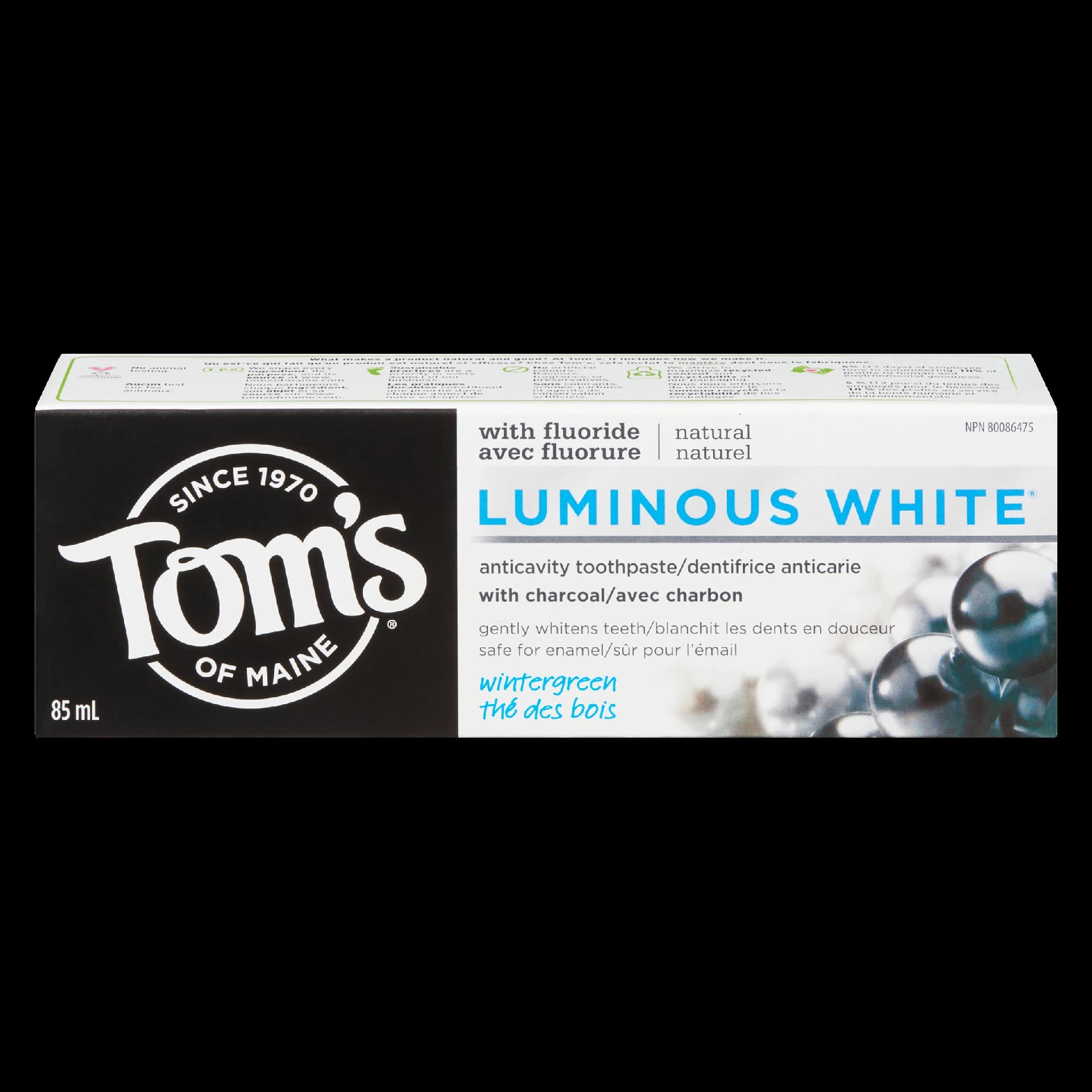 Tom's of Maine Luminous White Anticavity Toothpaste Wintergreen 85 ml