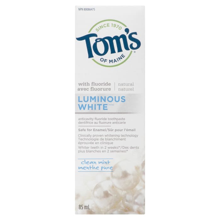 Tom's of Maine Luminous White Anticavity Fluoride Toothpaste Clean Mint 85 ml