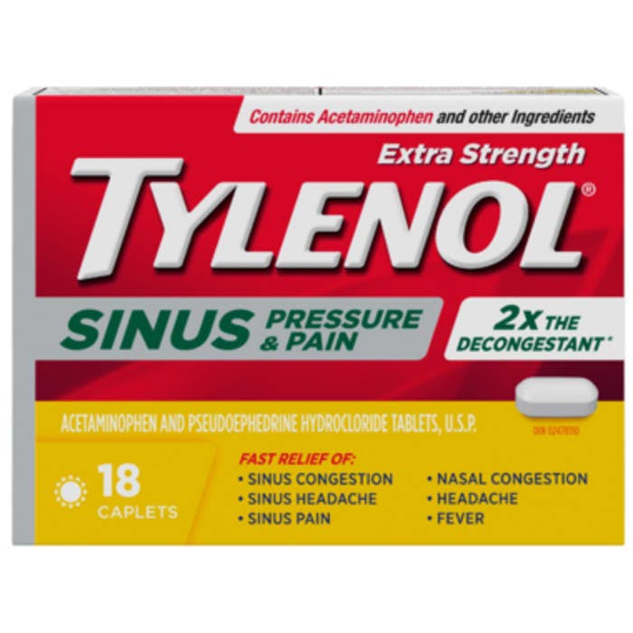 Tylenol Extra Strength Sinus Pressure and Pain Relief 18 Caplets