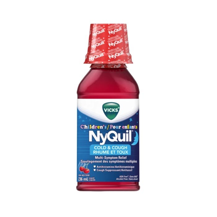 Vicks Children's Nyquil Cold & Cough Syrup (236 mL, Cherry Flavour)